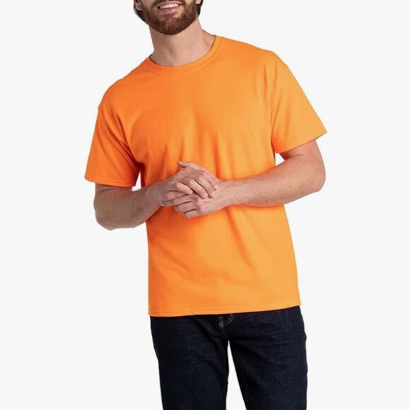 "Walking HR Violation" Safety Orange Reflective Graphic T-Shirt - Picture 4 of 7